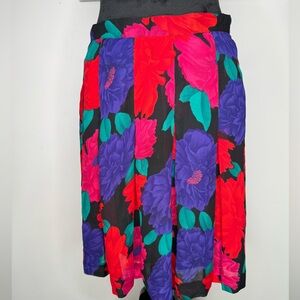 VTG Lila & Lori New York floral skirt size 14.